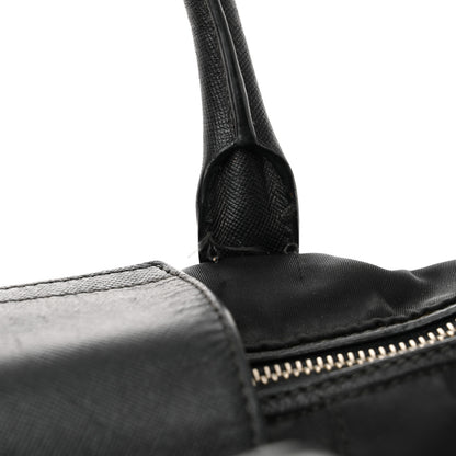 Prada Tessuto Nylon Saffiano Tote Black 9 of 10