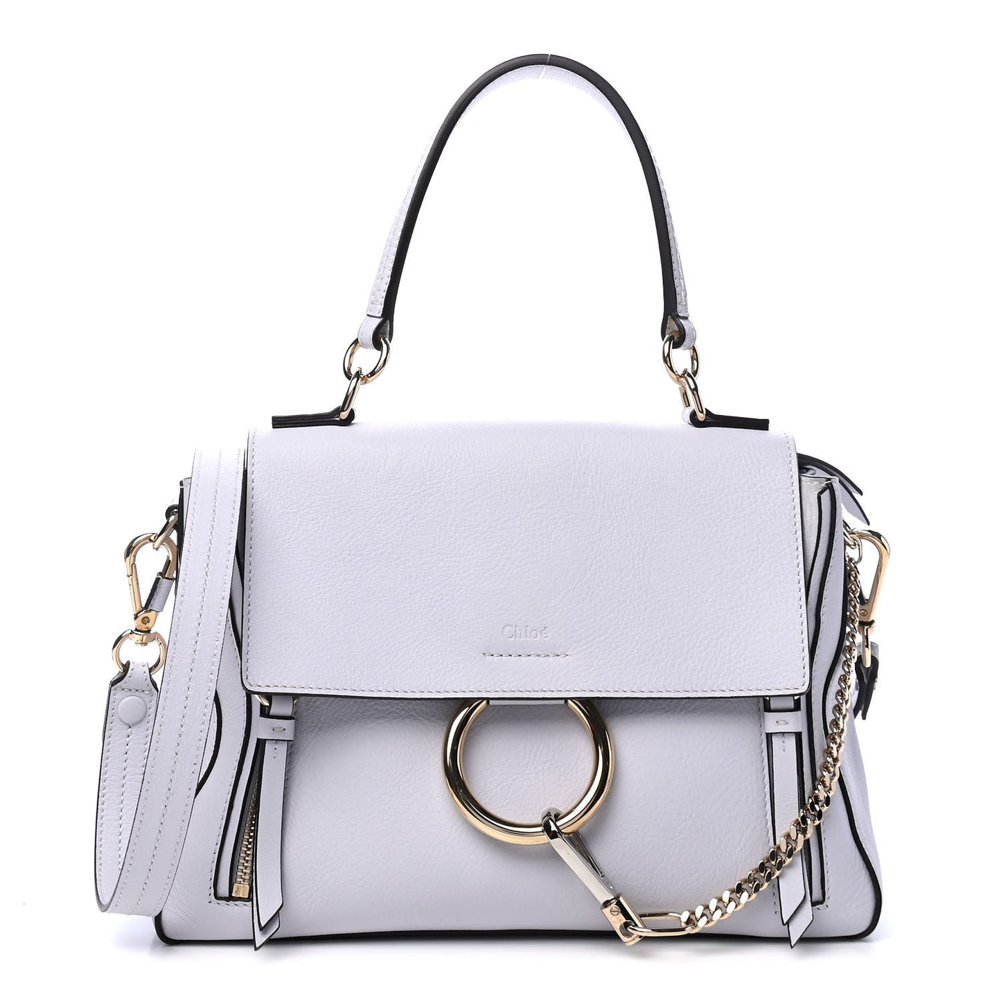 Calfskin Mini Faye Day Shoulder Bag Light Cloud