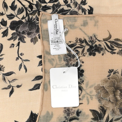 Christian Dior Silk Jardin D'Hiver Scarf Beige 3 of 3