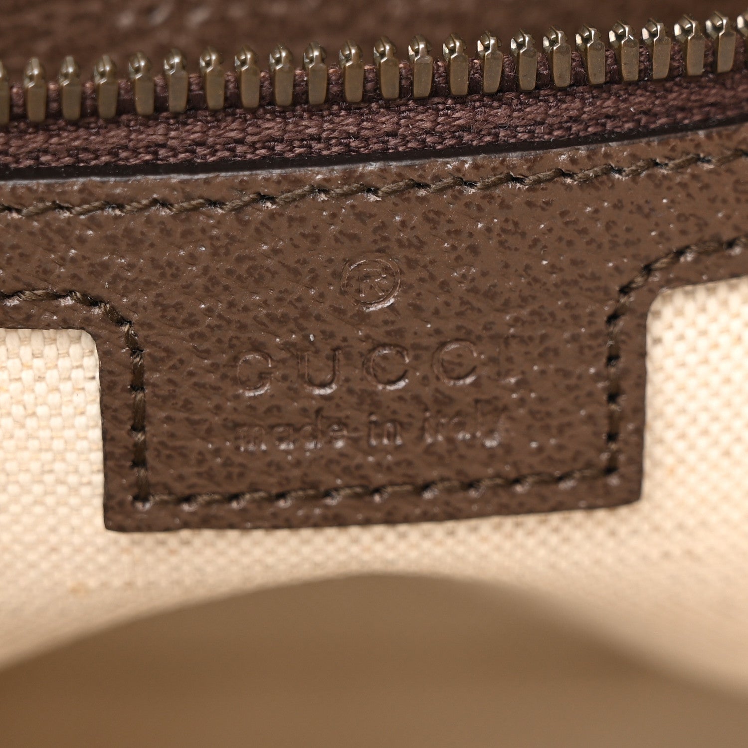 Gucci GG Supreme Monogram Textured Dollar Calfskin Web Small Ophidia Half Moon Hobo Beige Ebony New Acero 6 of 12