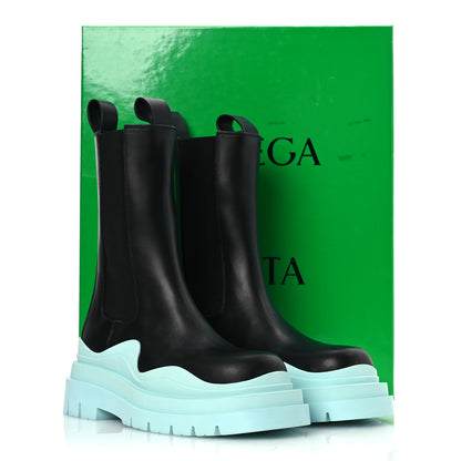 Bottega Veneta Calfskin Womens The Tire Chelsea Boots 39 Black Flannel 14 of 14