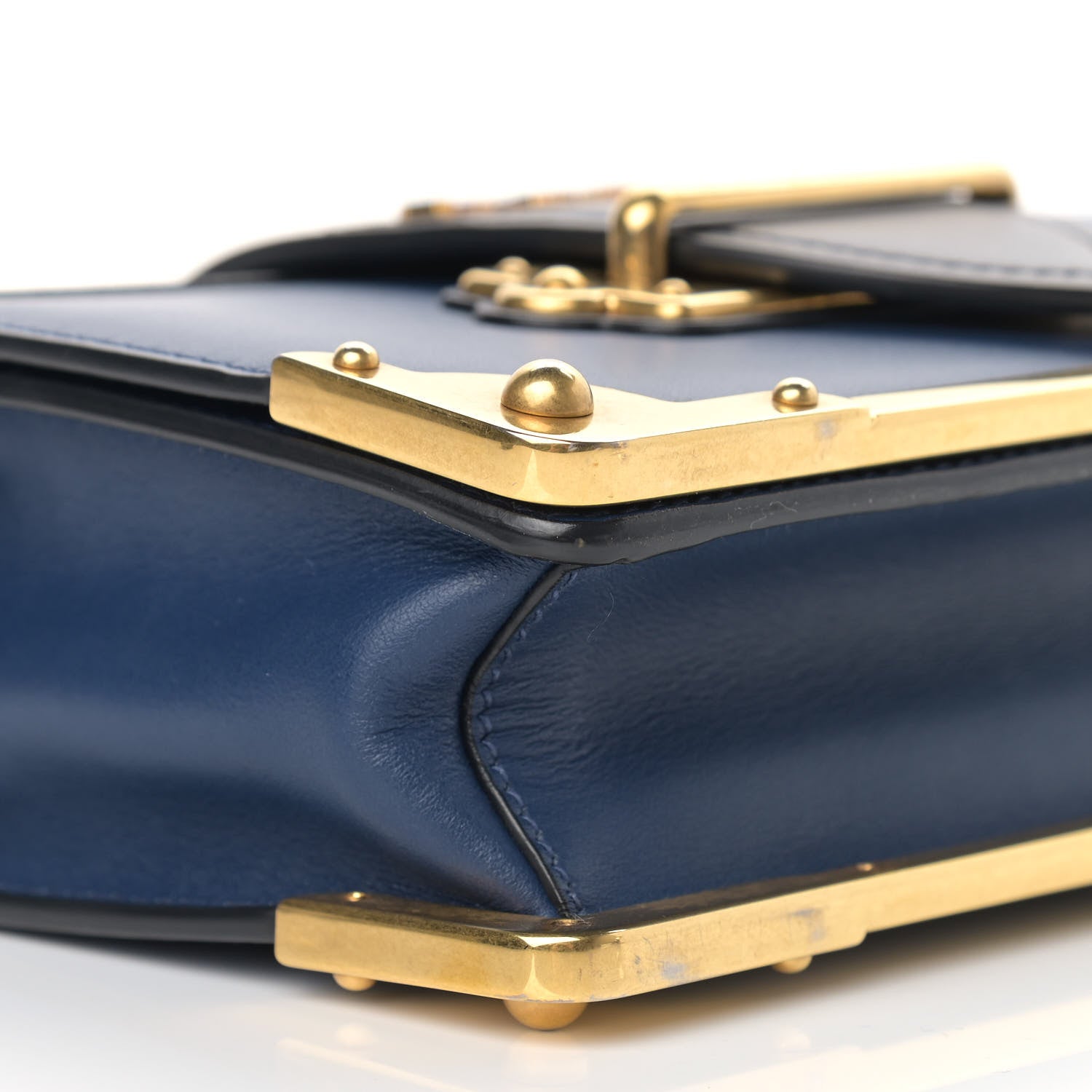 Prada City Calf Saffiano Cahier Bag Bluette Black 4 of 9