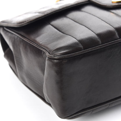 Chanel Lambskin Vertical Quilt Jumbo Flap Black 14 of 17