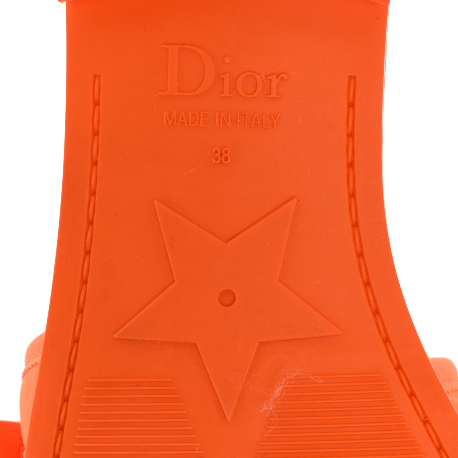 Christian Dior Technical Stretch Fabric Camouflage Dio(r)evolution Slide Sandals 38 Orange Fluo 6 of 10