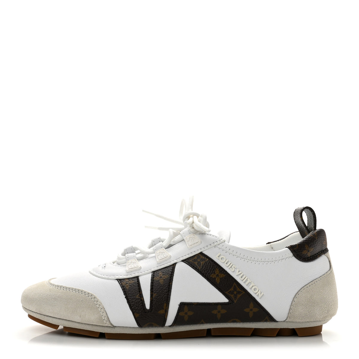 Louis Vuitton Monogram Calfskin Womens LV Sneakerina 37 White 1 of 10