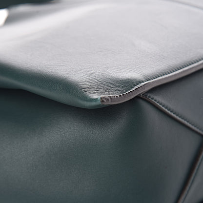 Celine Calfskin Medium Tri-Fold Bag Bottle Green 12 of 13