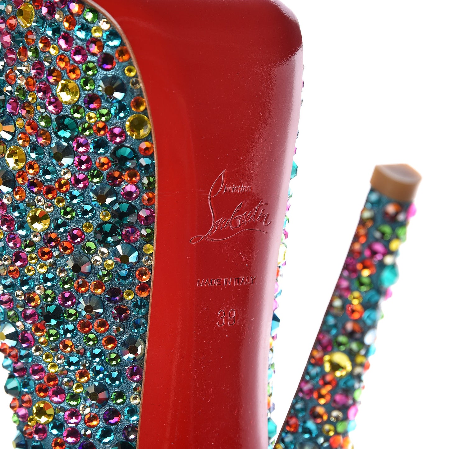 Crystal Suede Burma Daffodile Strass 160 Pumps 39 Multicolor