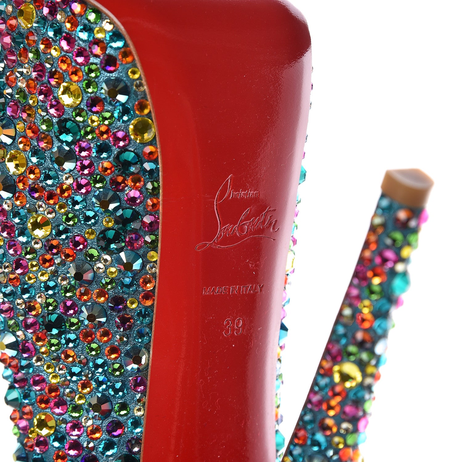 Christian Louboutin Crystal Suede Burma Daffodile Strass 160 Pumps 39 Multicolor 7 of 11