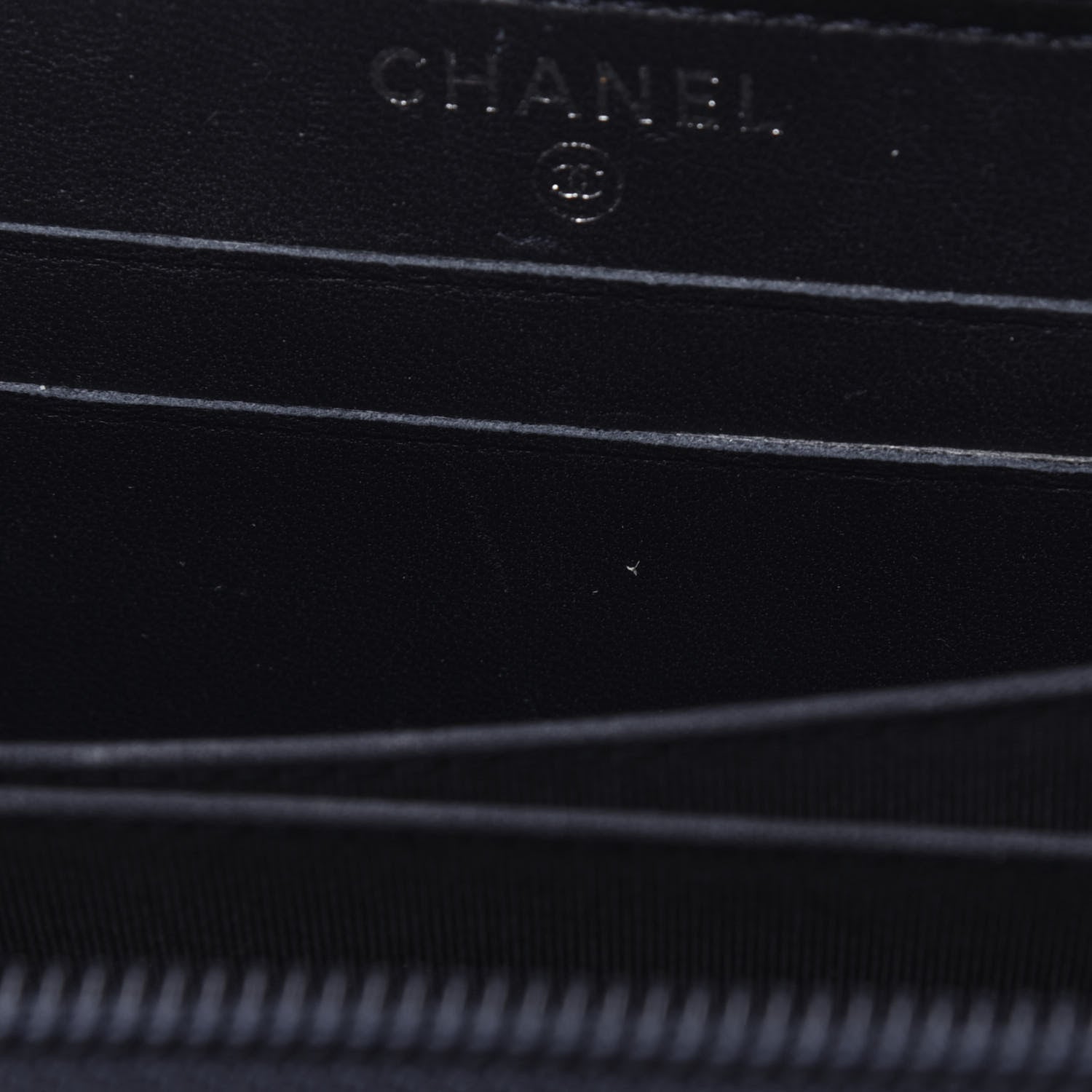 Chanel Lambskin Quilted Small Boy Zip Around Wallet Navy 10 of 13