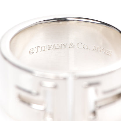 Tiffany Sterling Silver T Cutout Ring 56 7.5 3 of 3