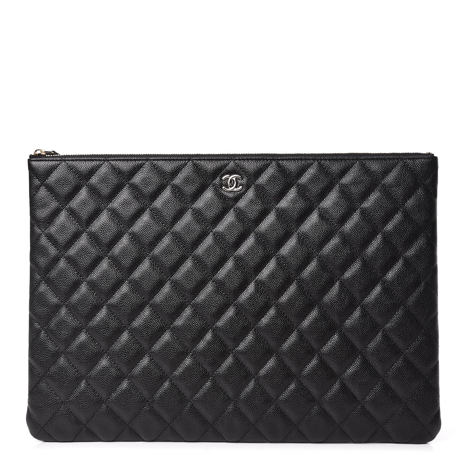 Chanel Caviar Quilted Large Cosmetic Case Black 1 of 11