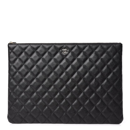 Chanel Caviar Quilted Large Cosmetic Case Black 1 of 11