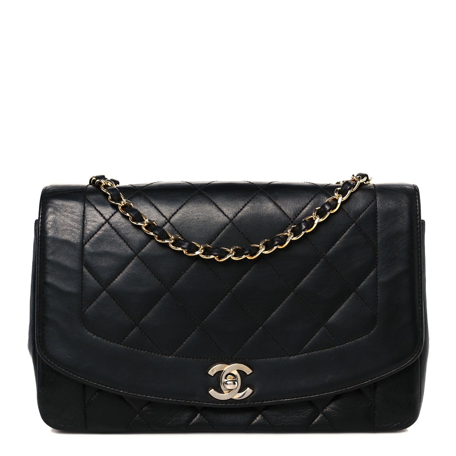 Chanel Lambskin Quilted Medium Single Flap Black 1 of 12