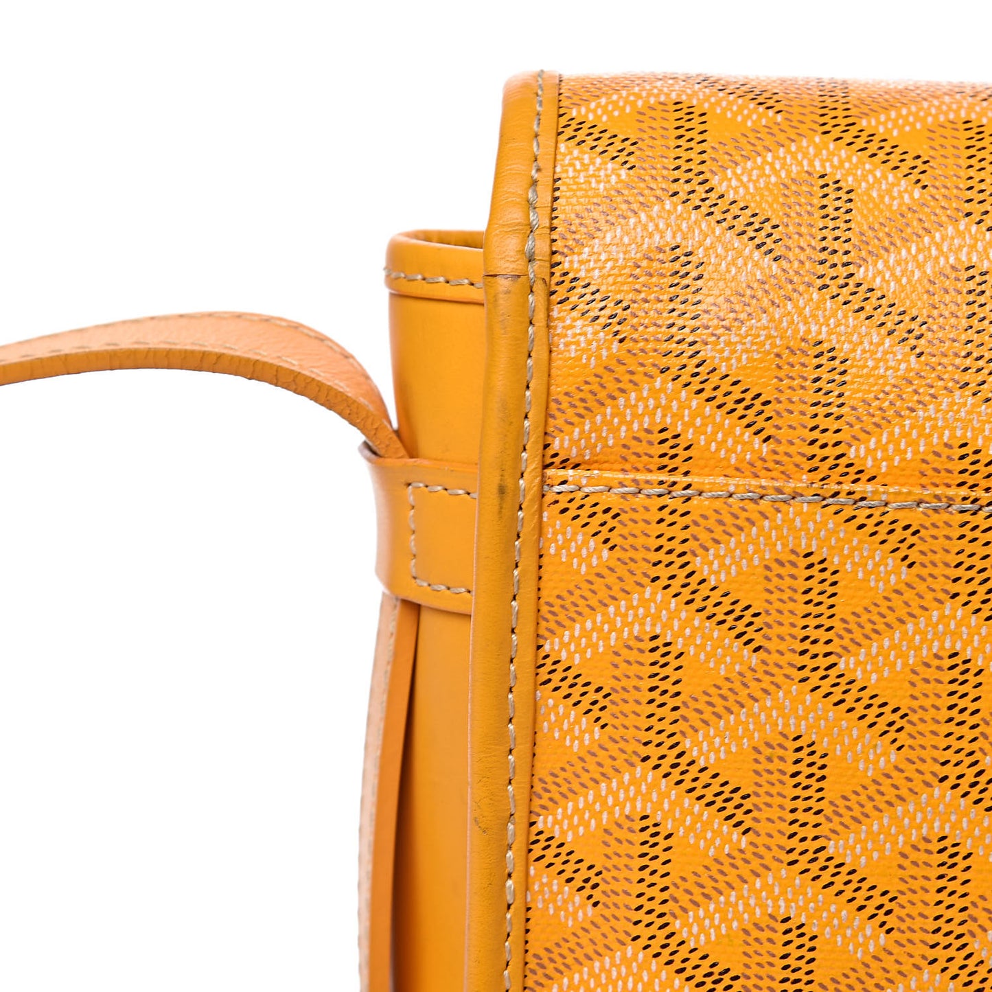 Goyardine Belvedere MM Messenger Bag Yellow