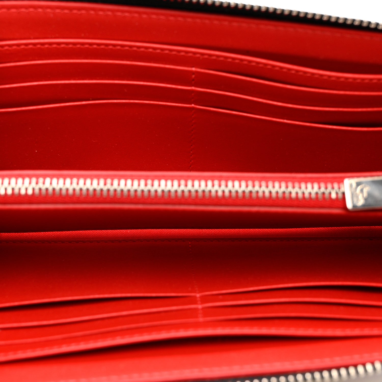 Christian Louboutin Calfskin Panettone Spiked Zip Around Wallet Ivory 5 of 7