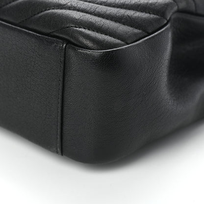 Saint Laurent Sheepskin Matelasse Chevron Monogram Large College Satchel Black 9 of 9
