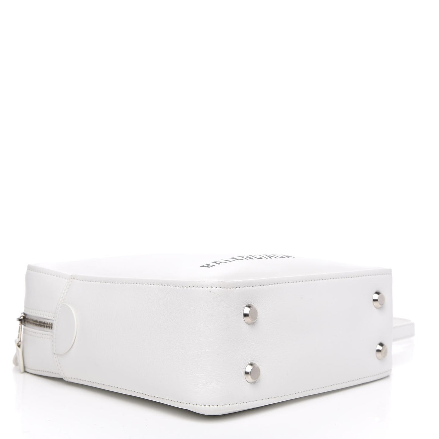 Calfskin S Triangle Duffle White