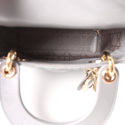 Christian Dior Lambskin Cannage Mini Lady Dior Gray Opaline 5 of 10