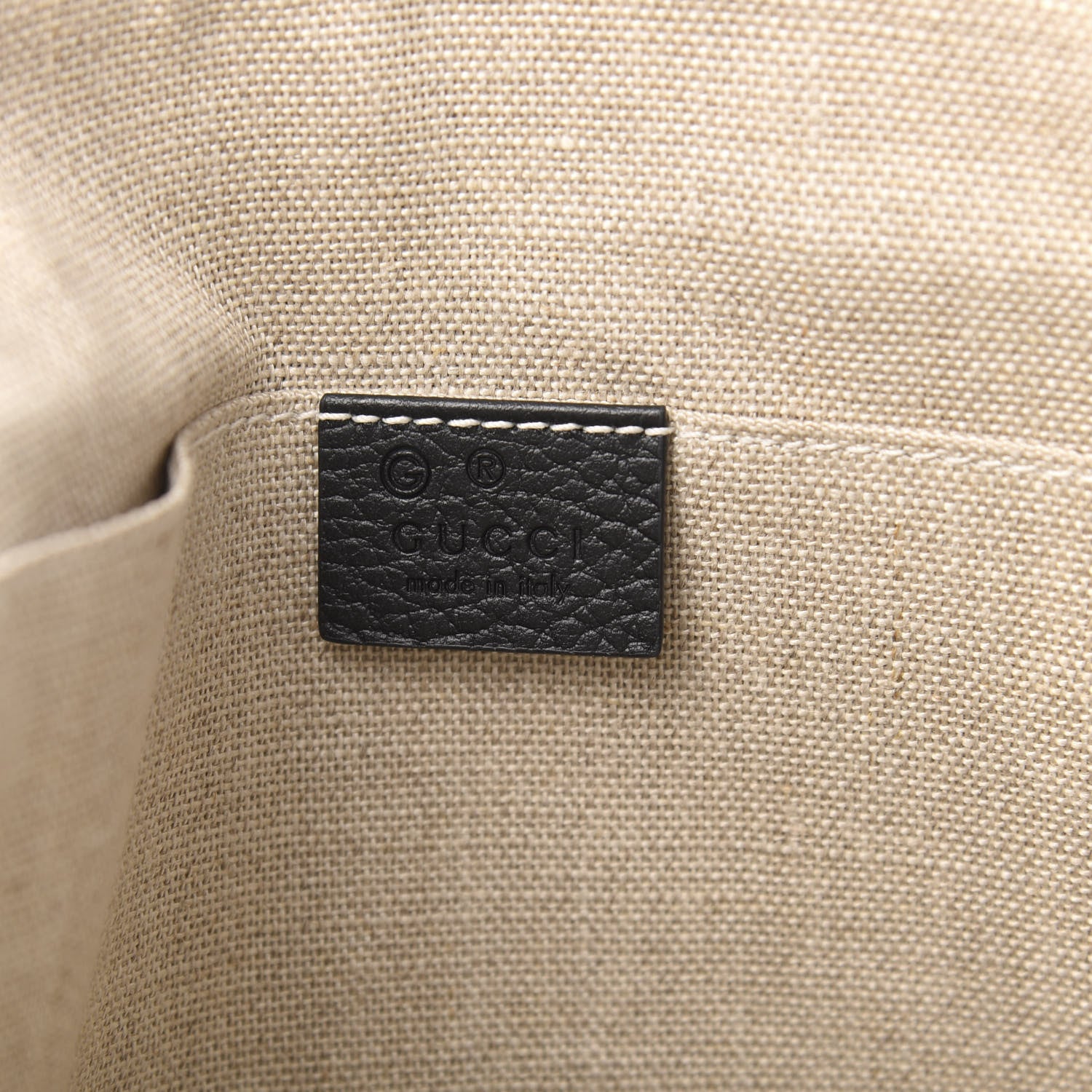 Gucci Pebbled Calfskin Large Bamboo Clutch Black 8 of 10