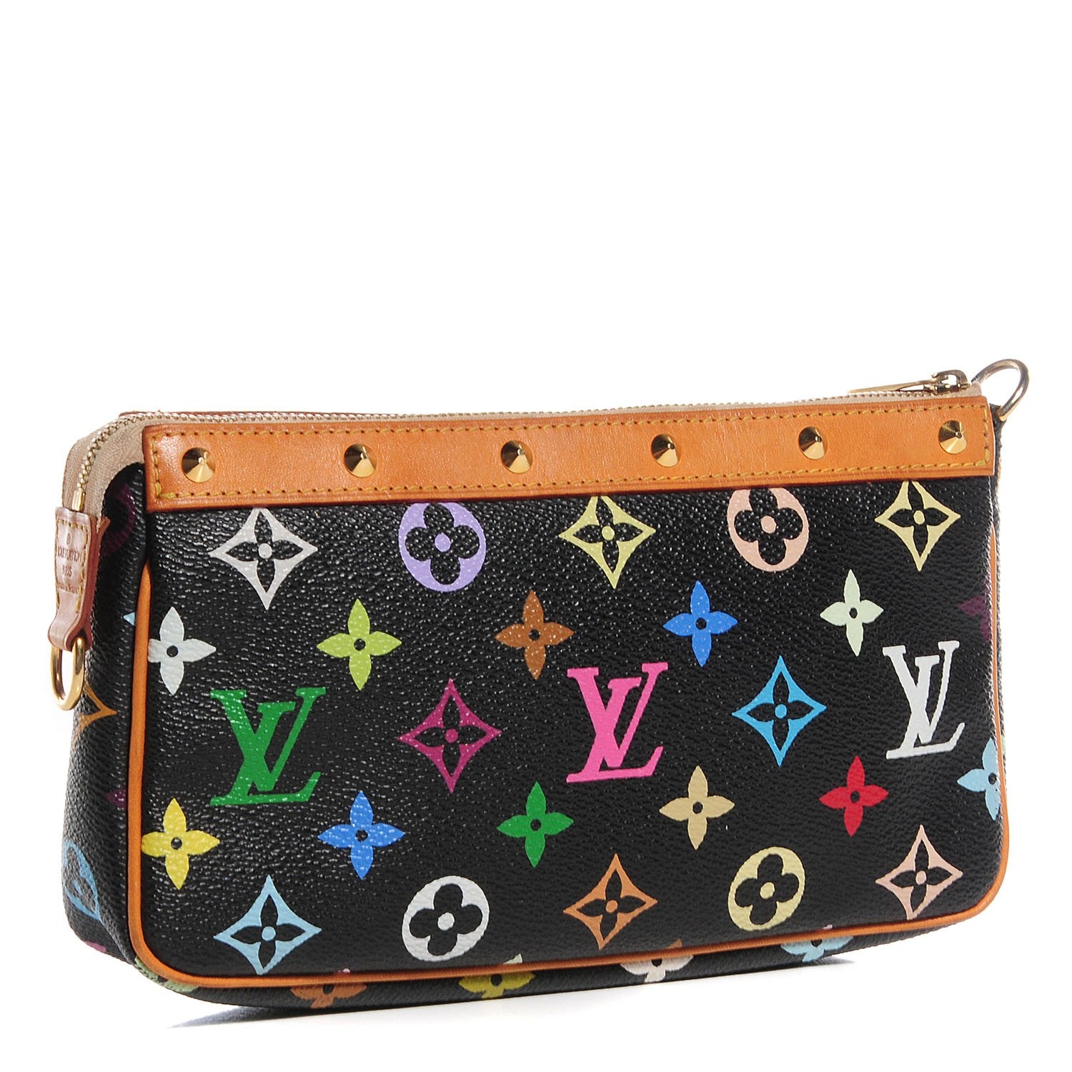 Louis Vuitton Monogram Multicolor Pochette Accessories Black 3 of 8