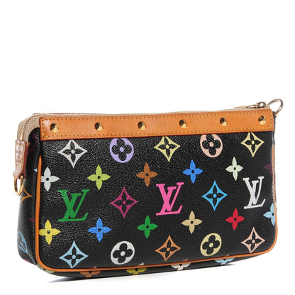 Louis Vuitton Monogram Multicolor Pochette Accessories Black 3 of 8