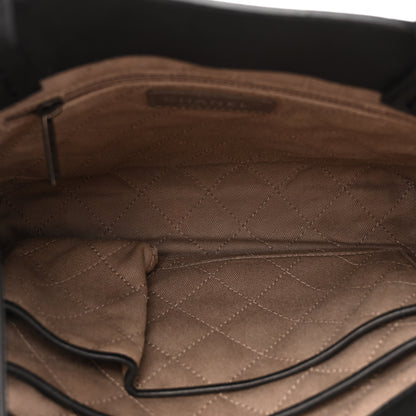 Chanel Calfskin Stitched Hamptons Tote Black 5 of 17