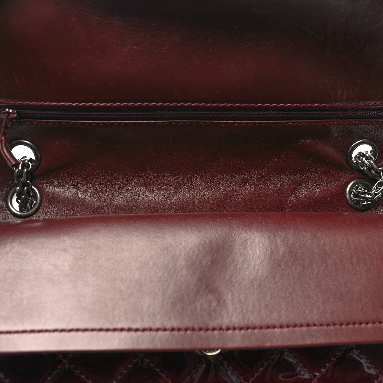 Chanel Patent Quilted 2.55 Reissue 226 Flap Burgundy 12 of 12