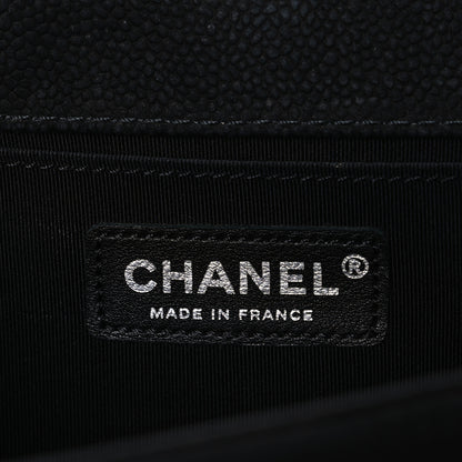 Chanel Bullskin Suede Caviar Quilted Medium Boy Flap Black 6 of 10