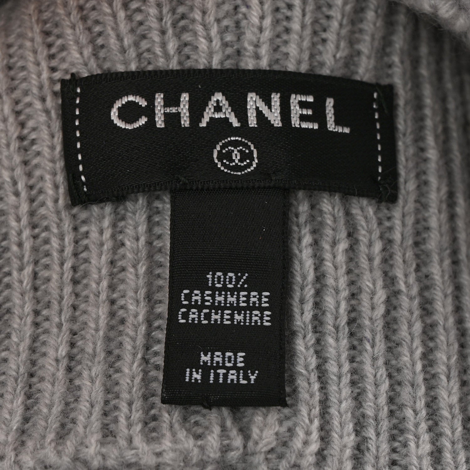 Chanel Cashmere CC Headband Grey 6 of 8