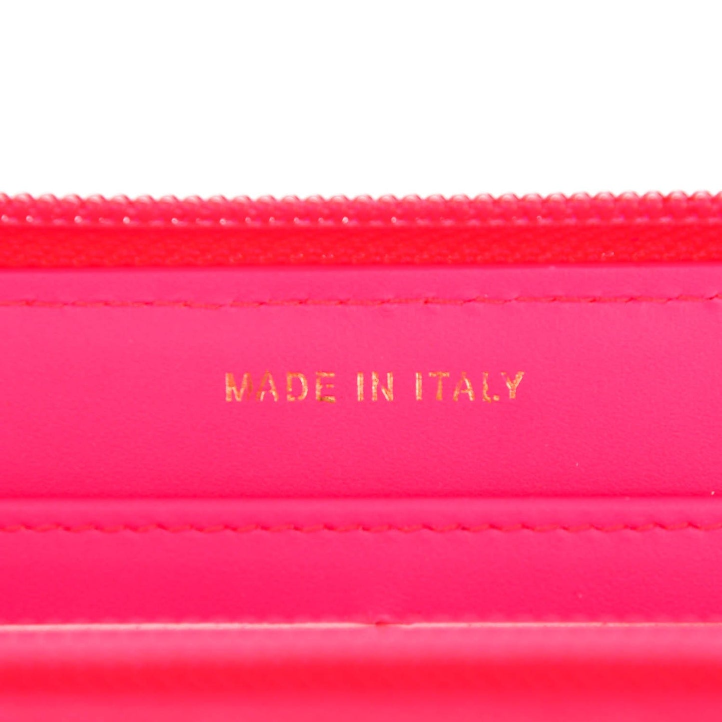 Patent Quilted Boy Zip Around Wallet Pink