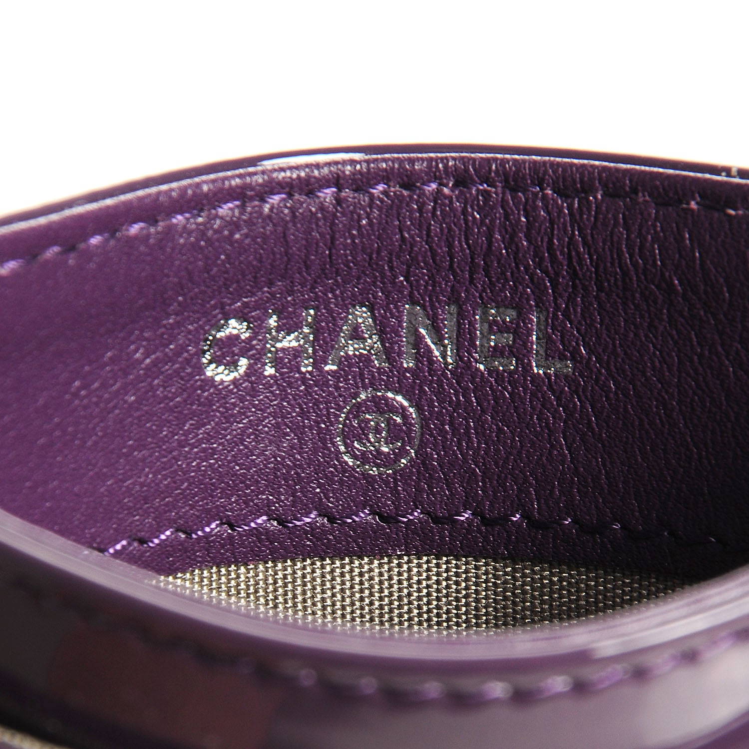 Chanel Brilliant Patent Card Holder Purple 7 of 8