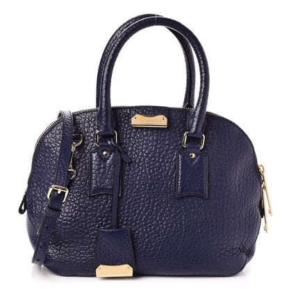 Burberry Heritage Grain Small Orchard Bowling Bag Navy Blue 1 of 9