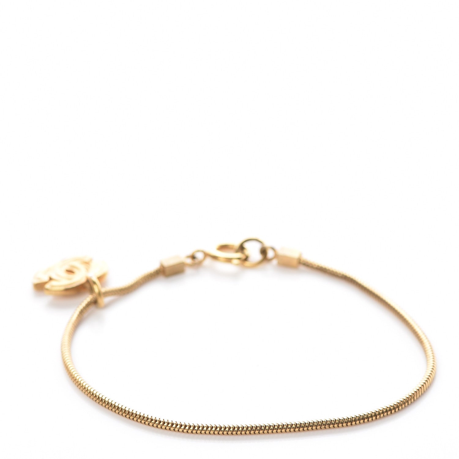Chanel Snake Chain CC Bracelet Gold 3 of 4