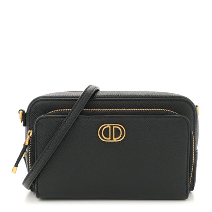 Christian Dior Grained Calfskin Caro Double Pouch Black 1 of 10
