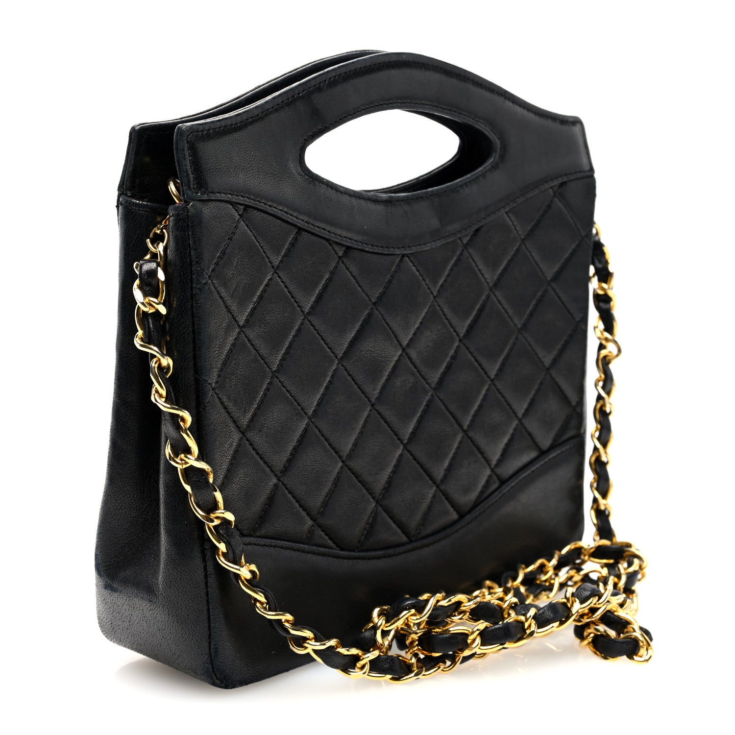 Chanel Lambskin Quilted Small 31 Shopping Bag Black 3 of 10