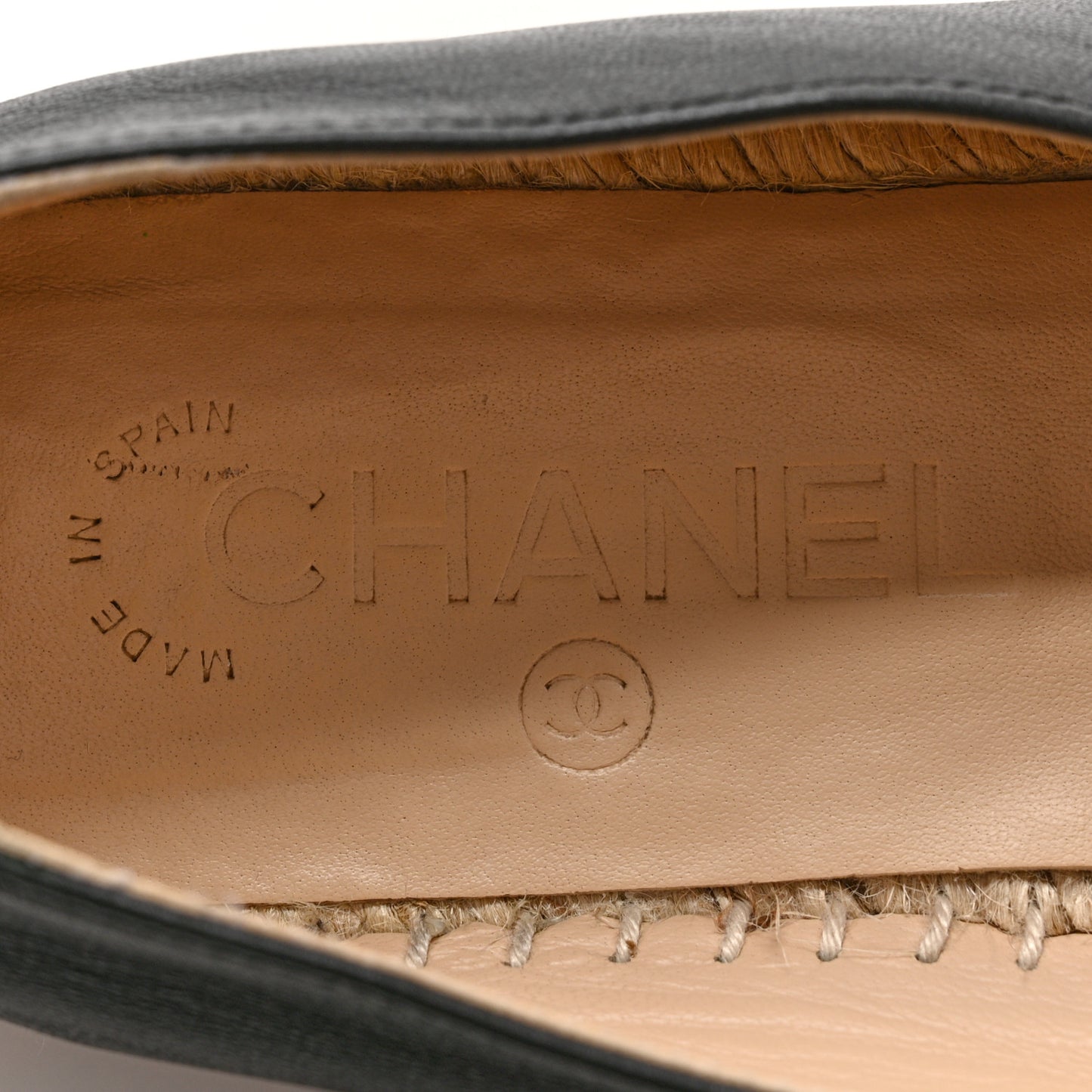 Lambskin CC Espadrilles 37 Black