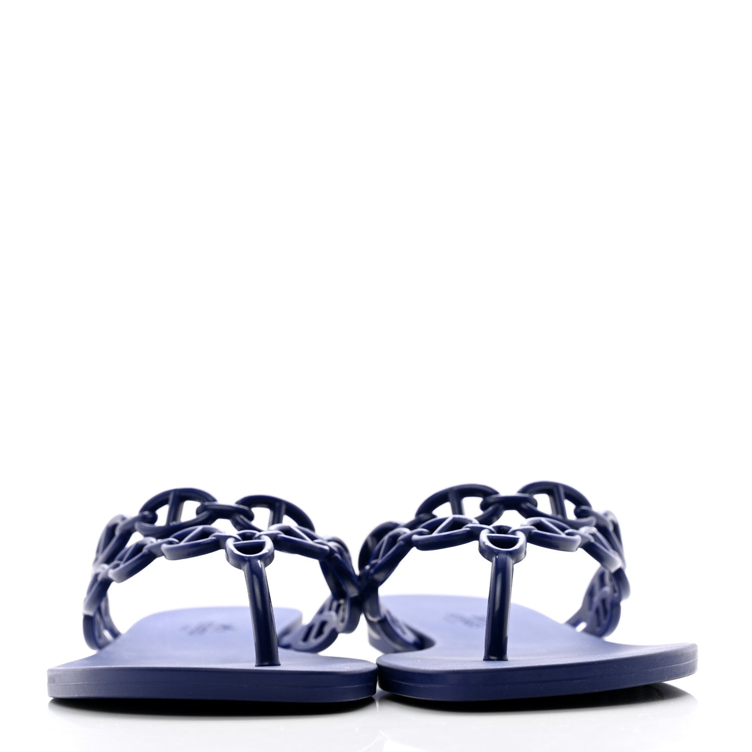 Hermes Rubber Chaine d'Ancre Island Sandals 38 Bleu Smalt 2 of 9