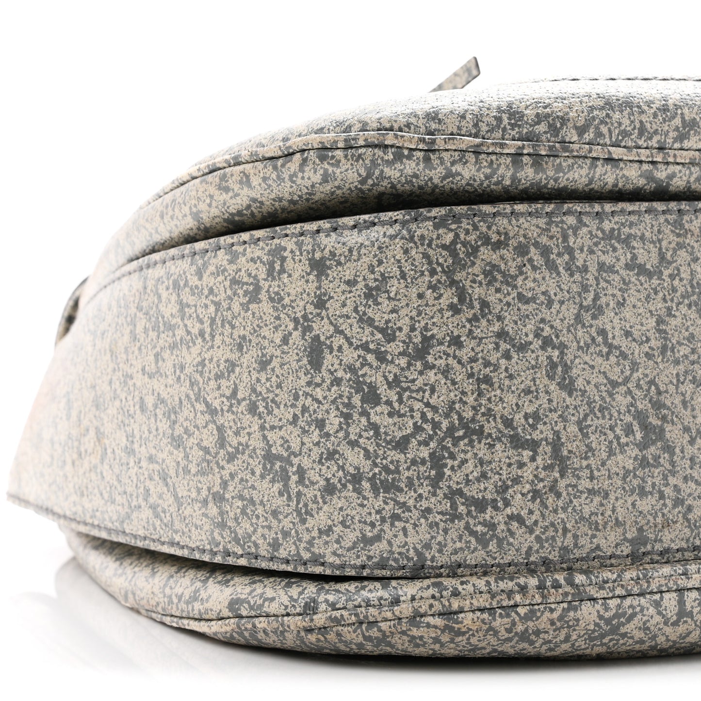 Calfskin Large New Bamboo Top Handle Bag Light Grey
