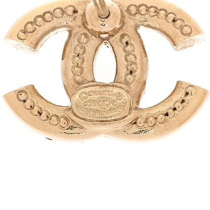 Chanel Pearl Crystal CC Earrings Gold 4 of 5