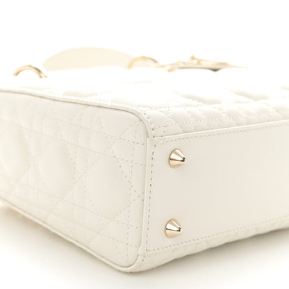 Christian Dior Lambskin Cannage Small My ABCDior Lady Dior White 8 of 10