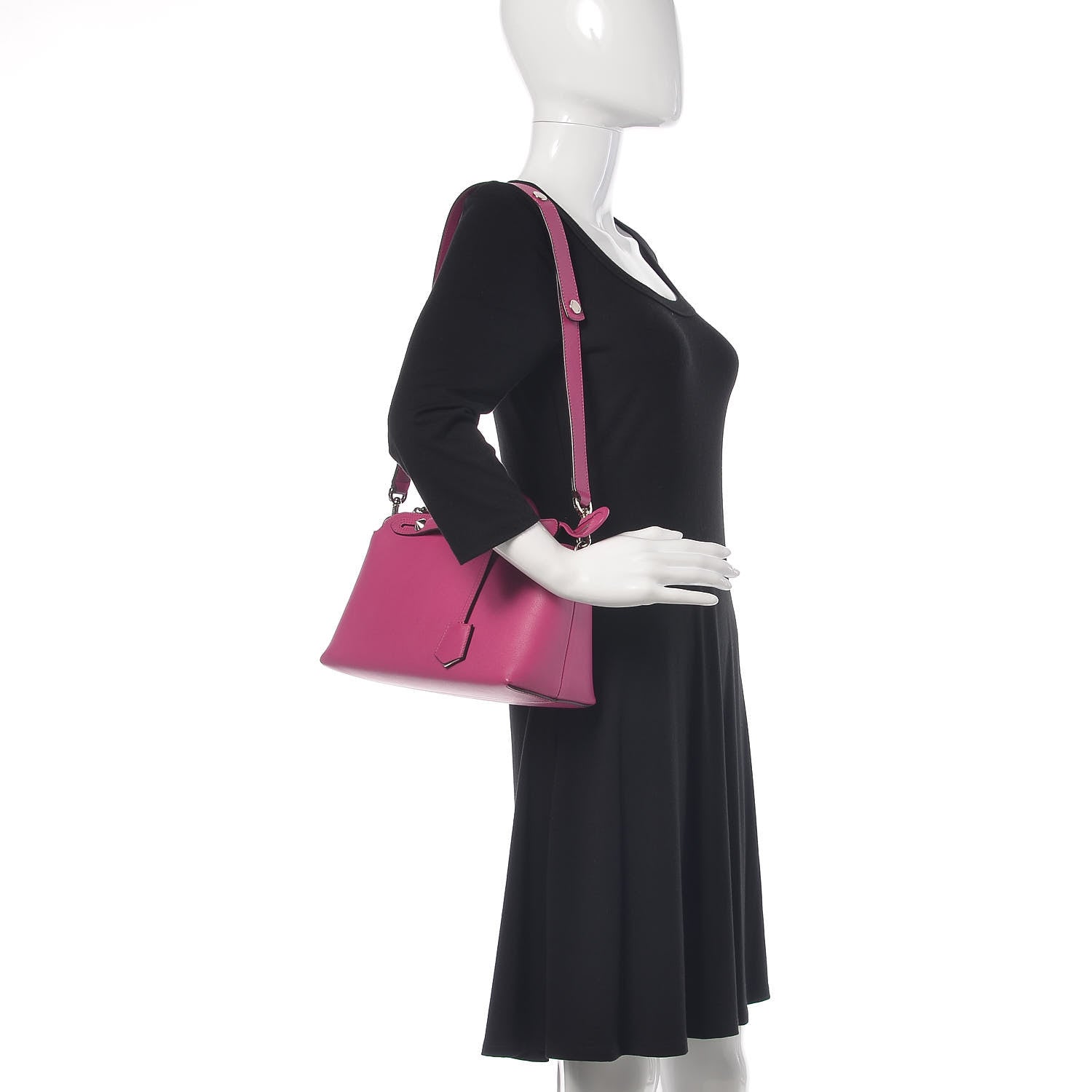 Fendi Vitello Dolce Medium By The Way Boston Bag Magenta 2 of 15