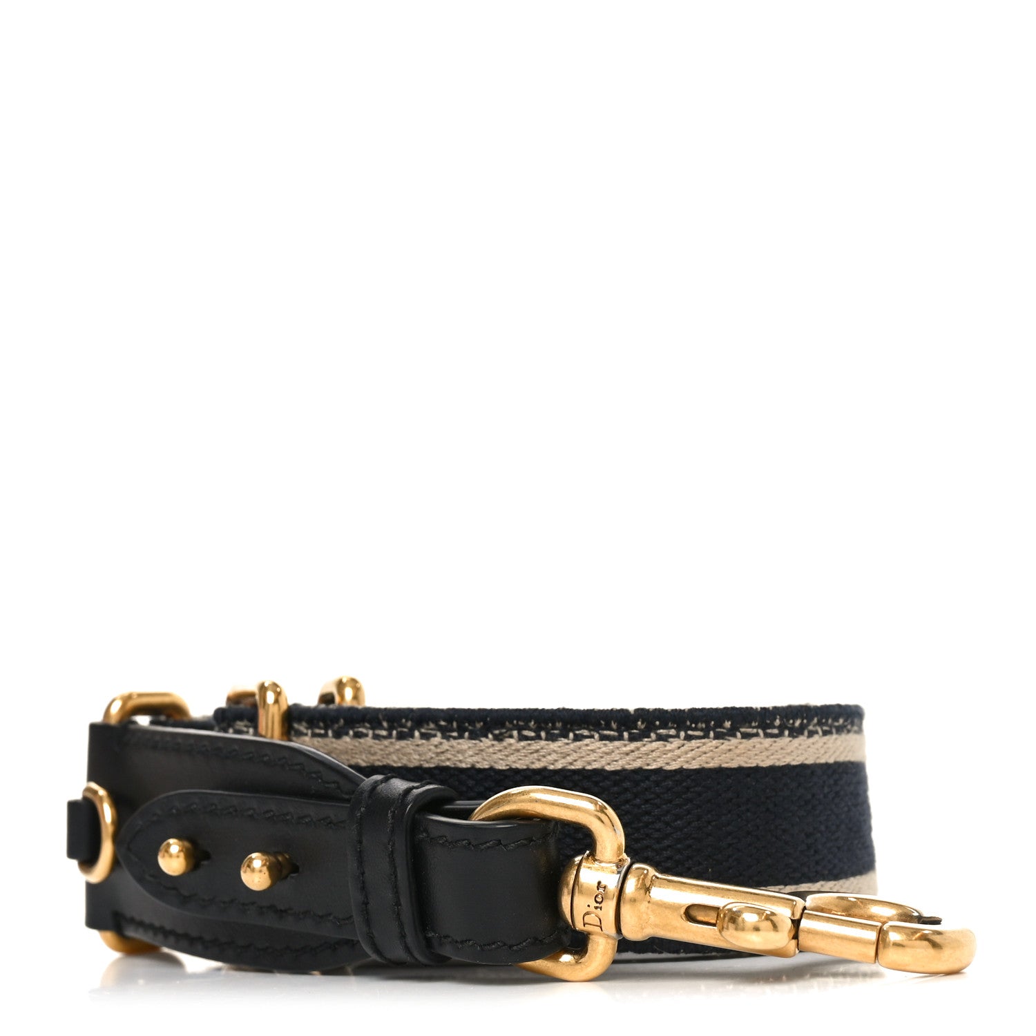 Christian Dior Canvas Embroidered Shoulder Strap Blue 1 of 5