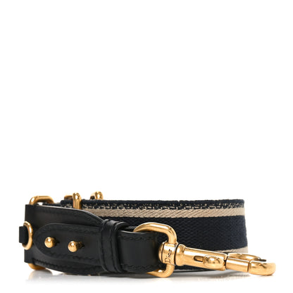Christian Dior Canvas Embroidered Shoulder Strap Blue 1 of 5