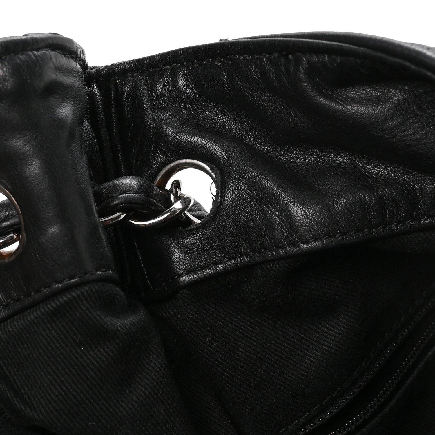 Chanel Lambskin Stitched Expandable Tote Black 10 of 11