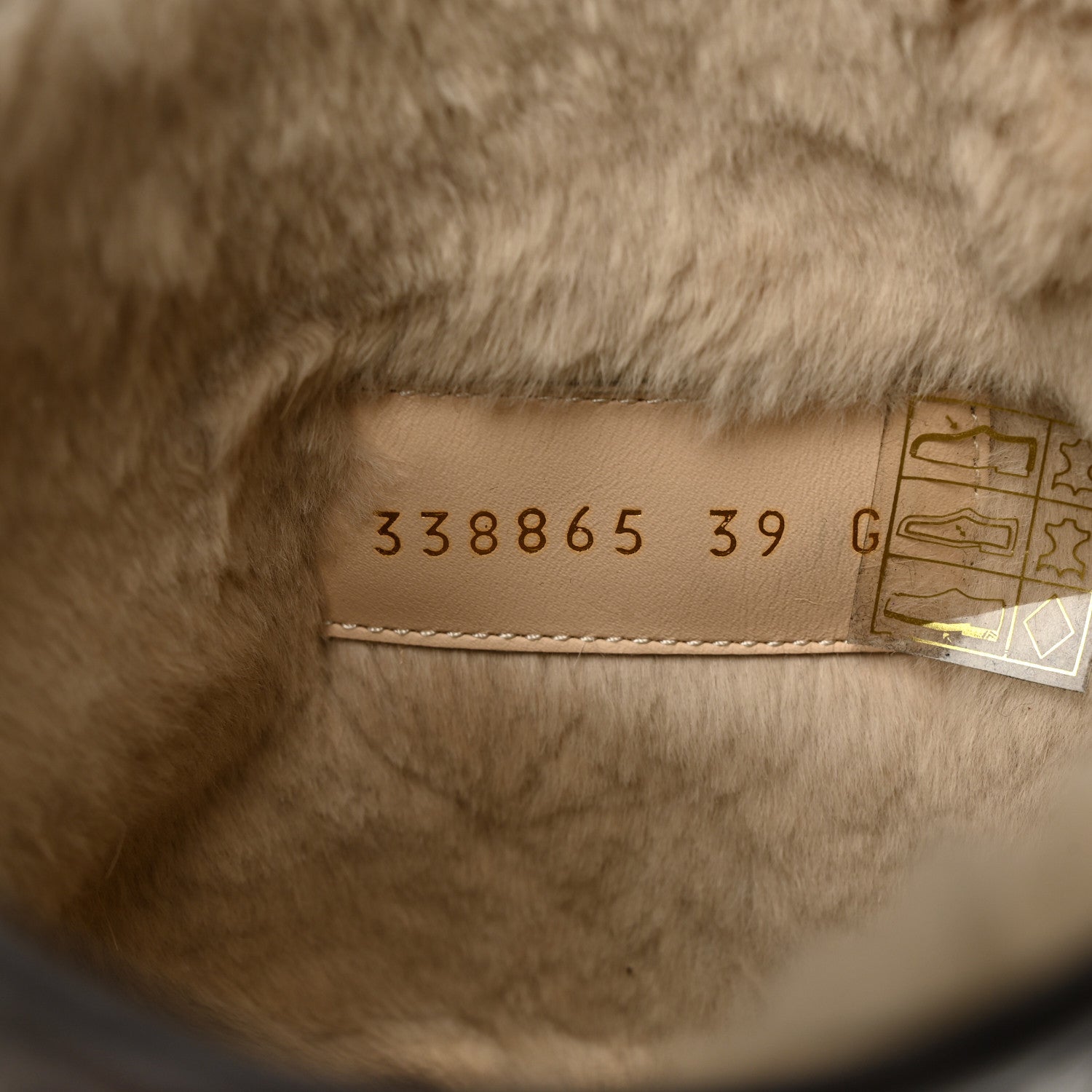 Gucci Calfskin Shearling Microguccissima Knee High Riding Boots 39 Brown 10 of 11