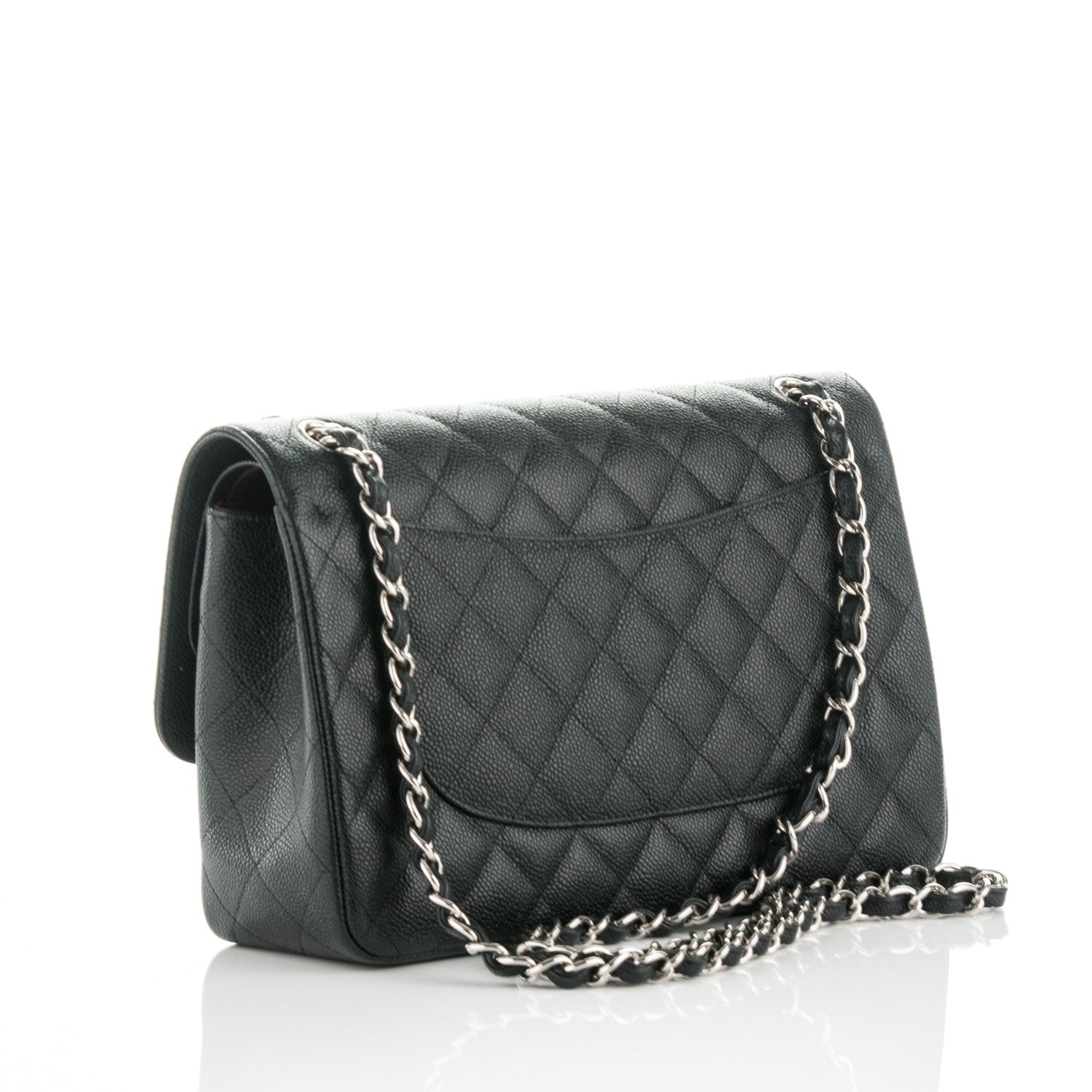 Chanel Caviar Quilted Jumbo Double Flap Black 3 of 8