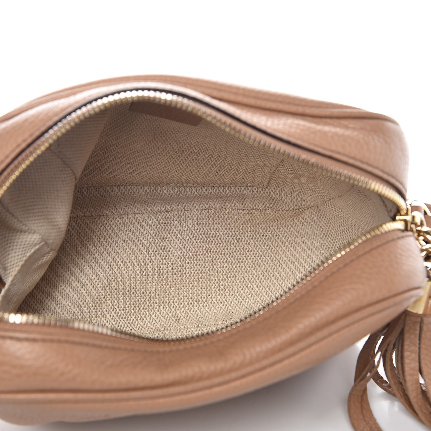 Pebbled Calfskin Small Soho Disco Bag Camelia