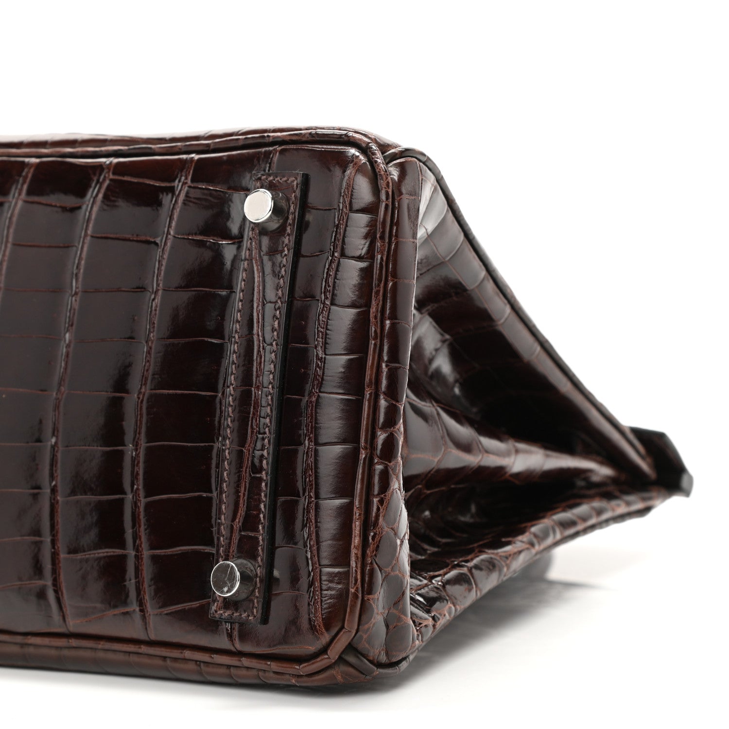 Hermes Shiny Niloticus Crocodile Birkin 30 Havane 10 of 10