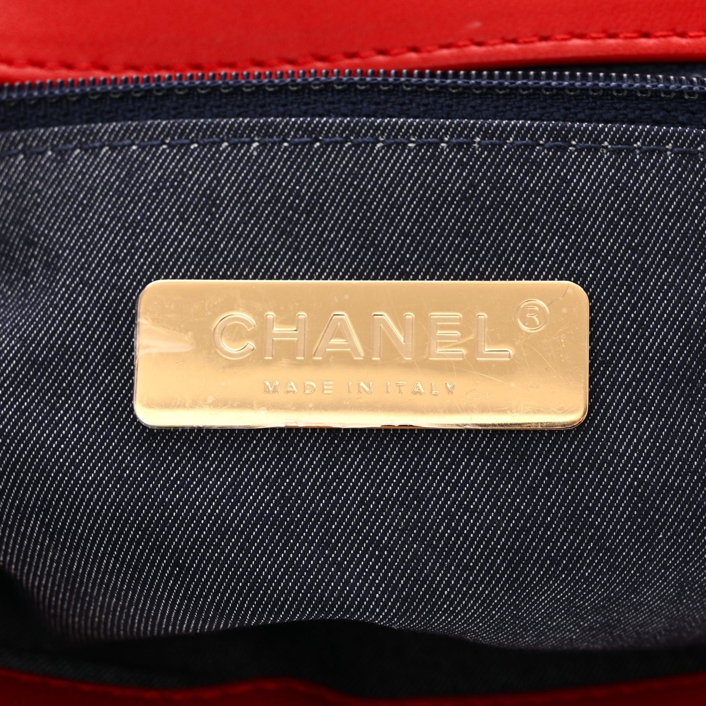 Lambskin CC Mania Flap Bag Red