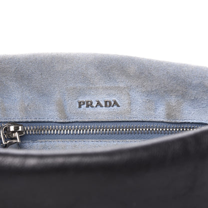 Prada Glace Calf Etiquette Flap Black Astrale 7 of 16